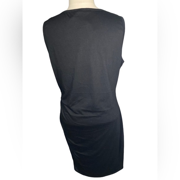 Btfbm Women Casual Dress Crew Neck Ruched Summer Sleeveless Tank Bodycon Size XL - Picture 6 of 8